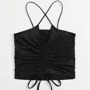 Cross Cross drawstring cami top🖤